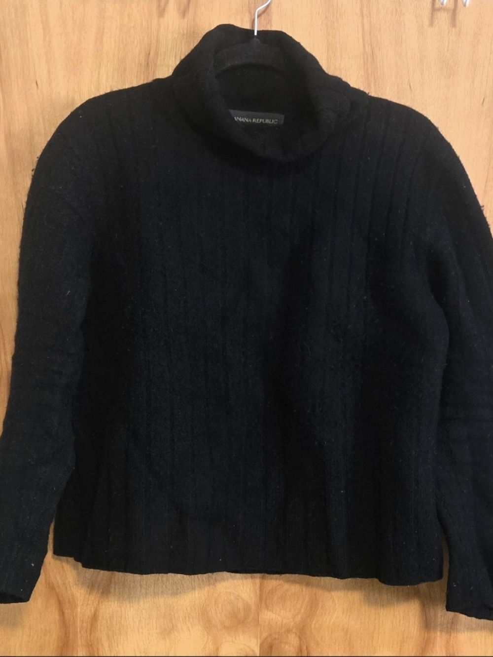 BANANA REPUBLIC WOOL BLACK UNISEX (WOMEN) SWEATER